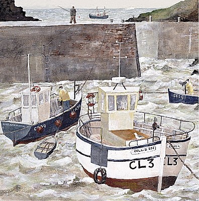 'Porthgain Boats' by John Knapp-Fisher (L081) *