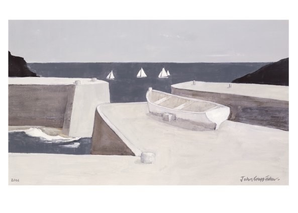 'Yachts off Porthgain' by John Knapp-Fisher (P010d) (large card) Was 3.95, now 2.50