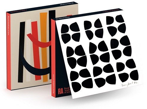 'Notecard Wallet' 3 x 2 designs ('Variations - Black & White, 1973' / 'Yellow, Red & Black, for Nice, 2001') by Terry Frost RA 