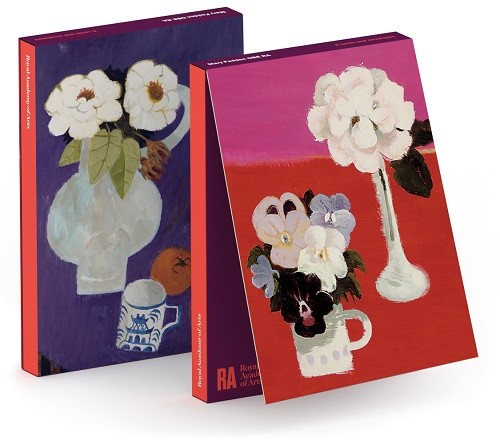 'Notecard Wallet' 3 x 2 designs ('Red Still Life, 1988' / 'Purple Table, 1986') by Mary Fedden OBE RA (C239) 