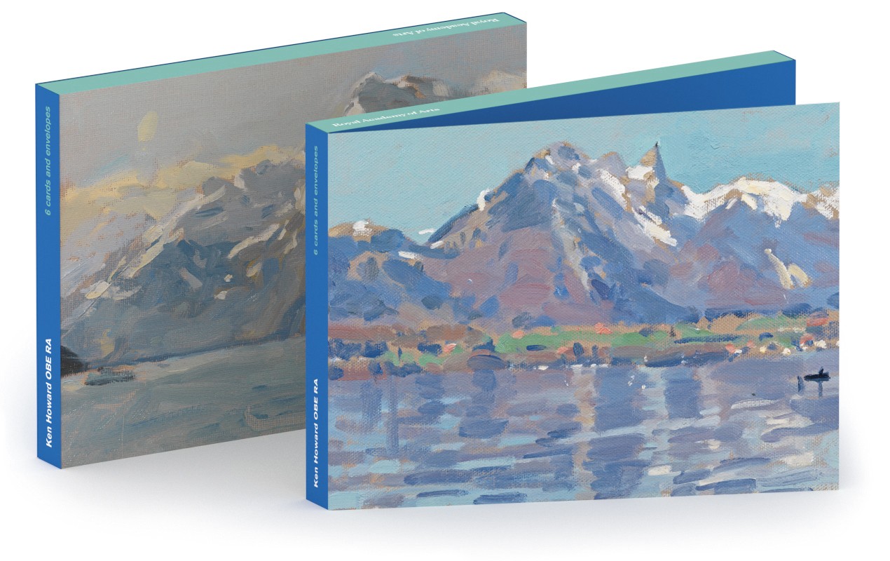 'Notecard Wallet' 3 x 2 designs ('Lake Thun and Stockholm' / 'Brunnen, Bay of Uri') by Ken Howard OBE RA (C281) (CN033)
