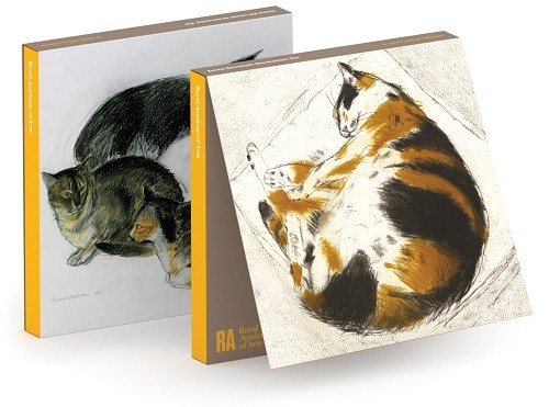 'Notecard Wallet' 3 x 2 designs ('Three Cats' / 'Coco Sleeping') by Elizabeth Blackadder RA