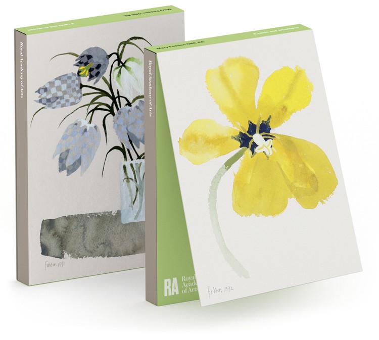'Notecard Wallet' 3 x 2 designs ('Yellow Flower' / 'Fritillaries') by Mary Fedden OBE RA (CN035) 