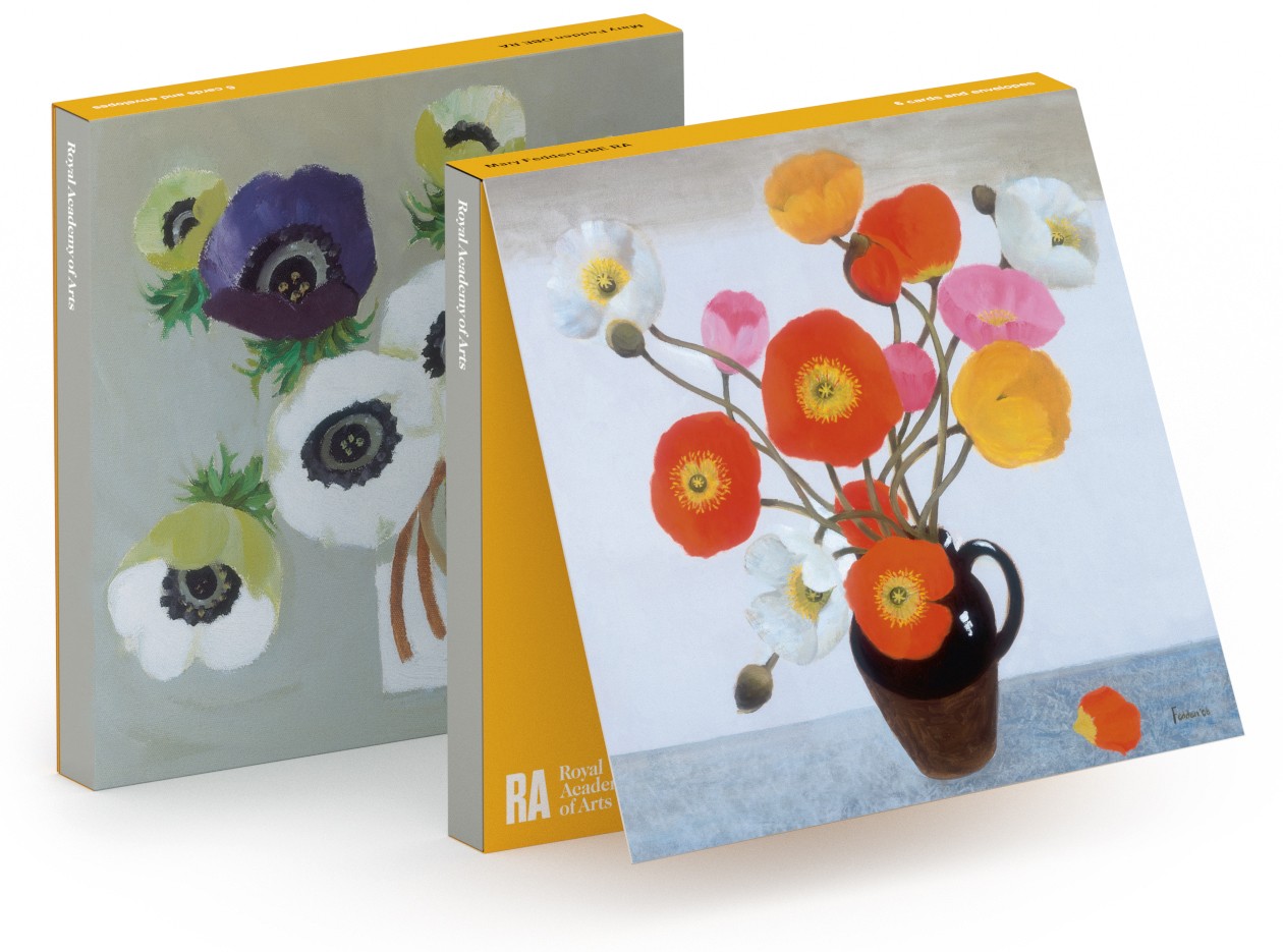 'Notecard Wallet' 3 x 2 designs ('Poppies' / 'Anemones') by Mary Fedden OBE RA