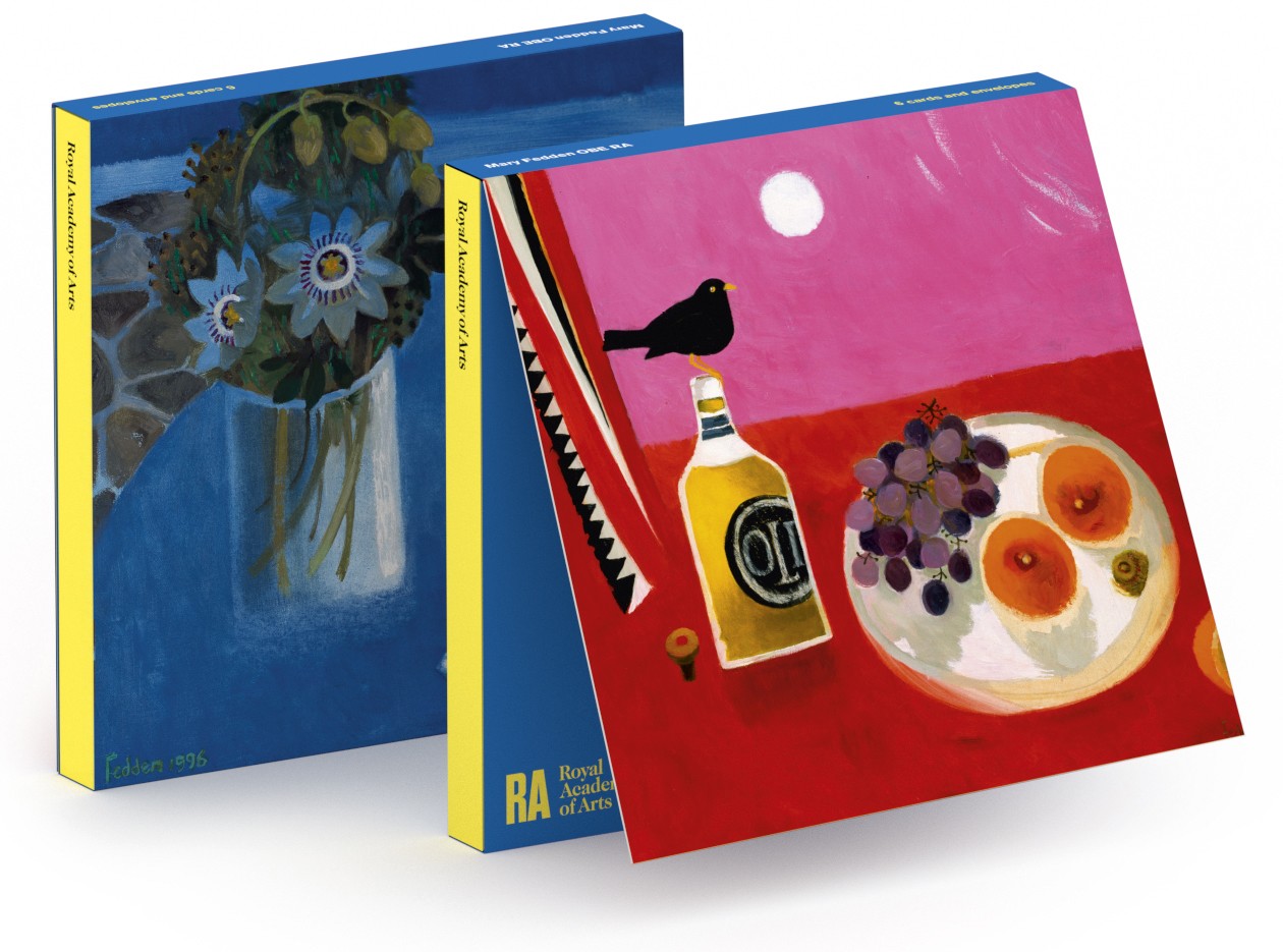 'Notecard Wallet' 3 x 2 designs ('Stormy Weather' / 'The Blackbird') by Mary Fedden OBE RA