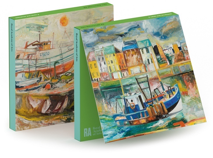 'Notecard Wallet' 3 x 2 designs by John Bellany CBE RA (Dieppe, 1993 / Eyemouth Boatyard, 1995) (CN029)