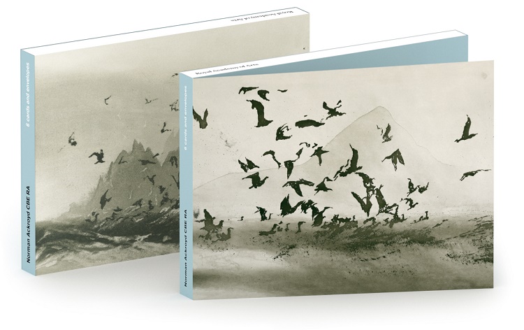 'Notecard Wallet' 3 x 2 designs ('Croagh Patrick from Inishturk' 2016 / 'Skellig Revisited' 2016) by Norman Ackroyd CBE RA (CN040)