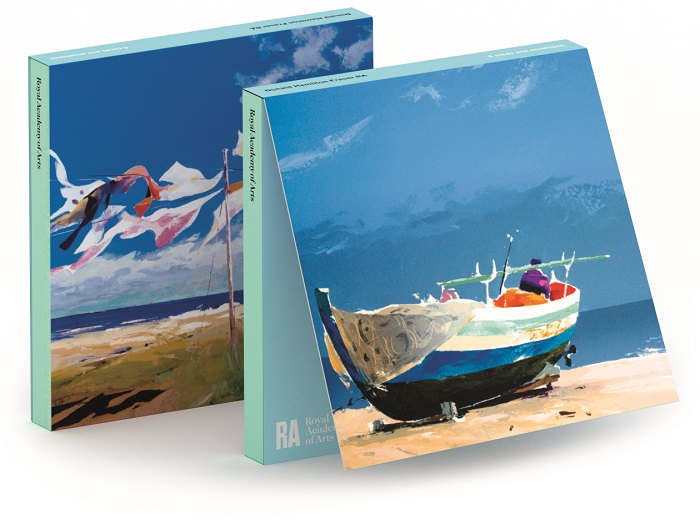 'Notecard Wallet' 3 x 2 designs by Donald Hamilton Fraser RA (Fishing Boat, Lerissos, 1985 / Easter Ross, 1989) (CN014)
