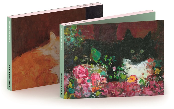 'Notecard Wallet' 3 x 2 designs by Ruskin Spear CBE RA (Cat and Flowers / Ginger Cat, 1989) (CN045)