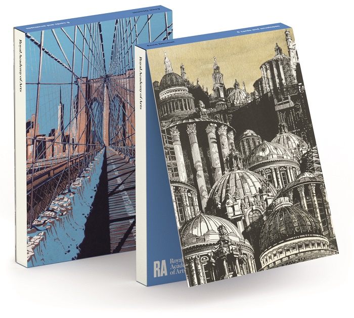 'Notecard Wallet' 3 x 2 designs by Anne Desmet (Rotunda x 20, detail, 2016 / Brooklyn Bridge: Afternoon, 2015) NEW