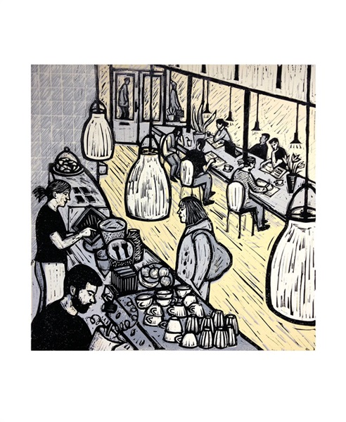 'Coffee Shop' by Rachel Clark (A114) NEW