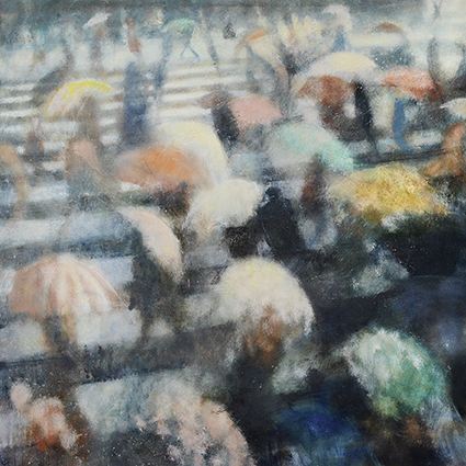 'Umbrella Crossing V' 2018 by Bill Jacklin RA (C532) *