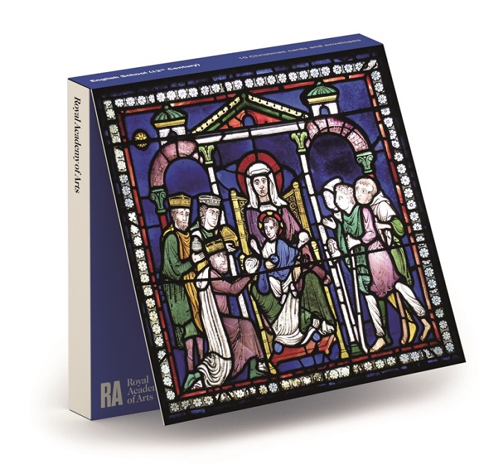 English School 12th Century 'Admiration of the Magi and Shepherds' Stained glass, Canterbury Cathedral (CX06) g3 (10 card wallet) 30% off listed price
