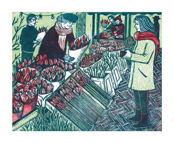 'Flower Stall' by Rachel Clark (A025) 