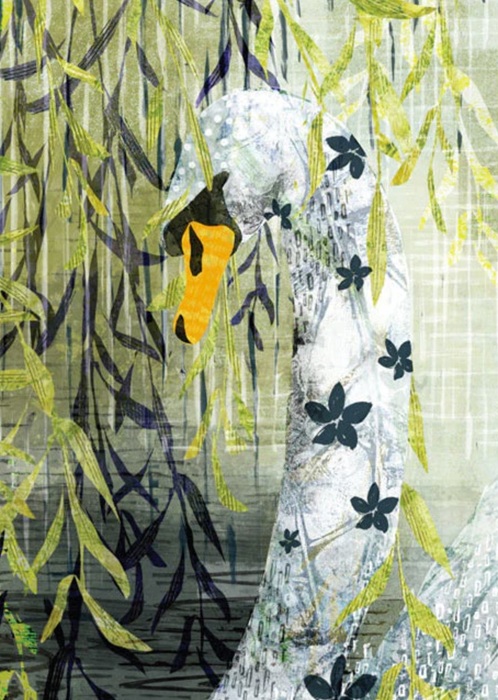 'Swan Under The Willow Tree' by Rachel Tappin (R377) NEW