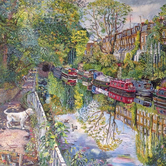'Regents Canal with Joey' by Melissa Scott-Miller (Q209) 