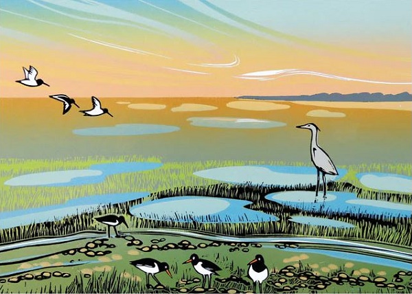 'Saltmarsh Heron' by Rob Barnes (R345)