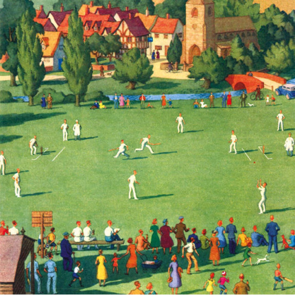 'Cricket on the Village Green' by Ronald Lampitt (V137) * NEW