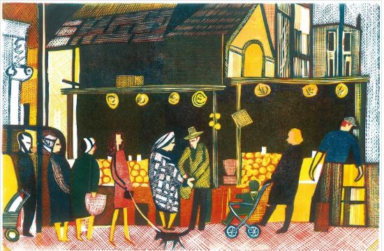 'World's End Street Market' by Rupert Shephard (Print)
