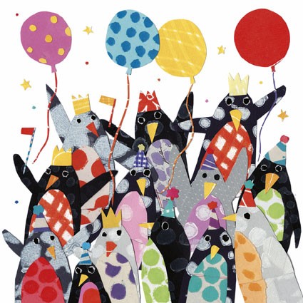 'Cheering Penguins' by Sarah Battle (C031) 