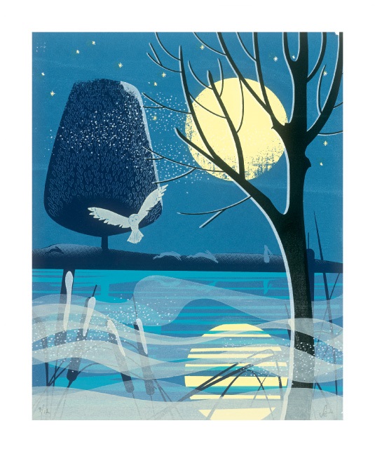 'Moonlight Hares' by Sally Elford (A871) *