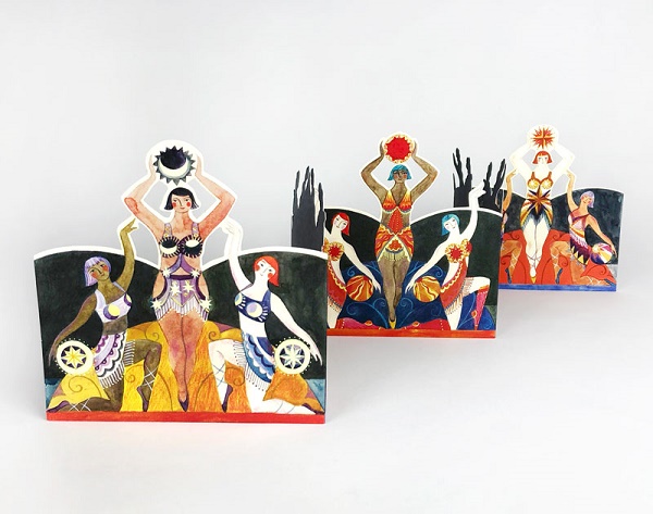 'Circus' performers die-cut card by Sarah Young (AP033)