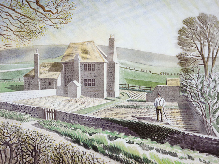 'Shepherd's Cottage, Firle' by Eric Ravilious (W052)