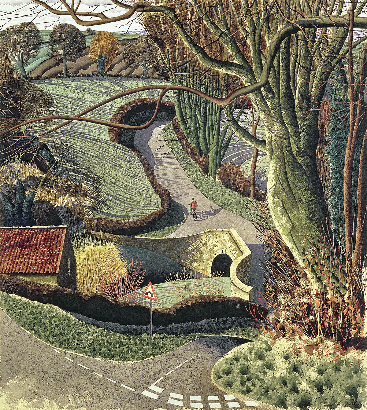 'Cycling Home' by Simon Palmer (Print)