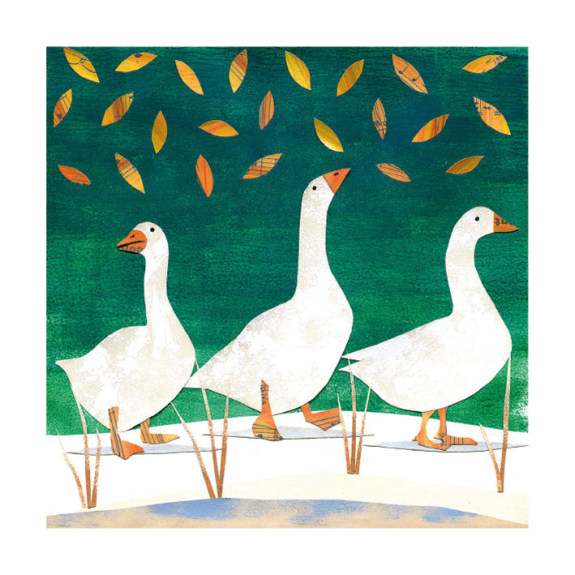 'Snow Geese' by Victoria Whitlam (8 pack) (xmg45) (message inside) Was 5.95, now 3.60