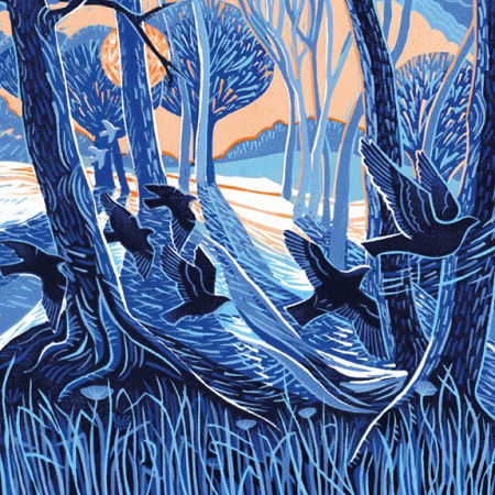 'Snow had fallen' by Annie Soudain (8 pack) (xmg22) g1 (smaller square format) 130mm x 130mm (message inside) Was 5.95, now 3.60