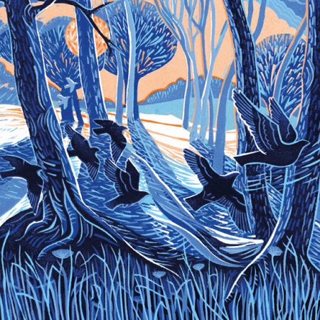 'Snow had fallen' by Annie Soudain (8 pack) (VX23) g1 (smaller square format) 130mm x 130mm (message inside) 30% off listed price