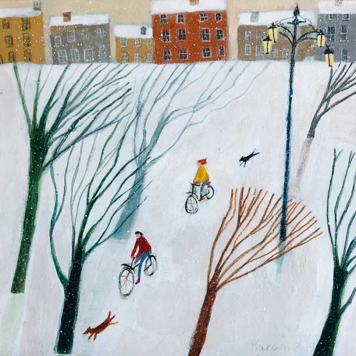 'Snow on Parker's Piece' by Barbara Peirson (Q198) d