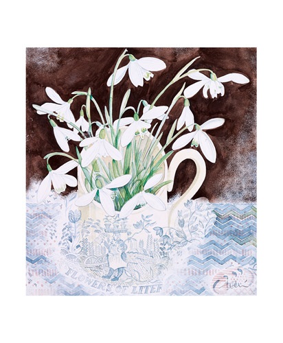'Snowdrop Cup' by Angie Lewin (A067w) 