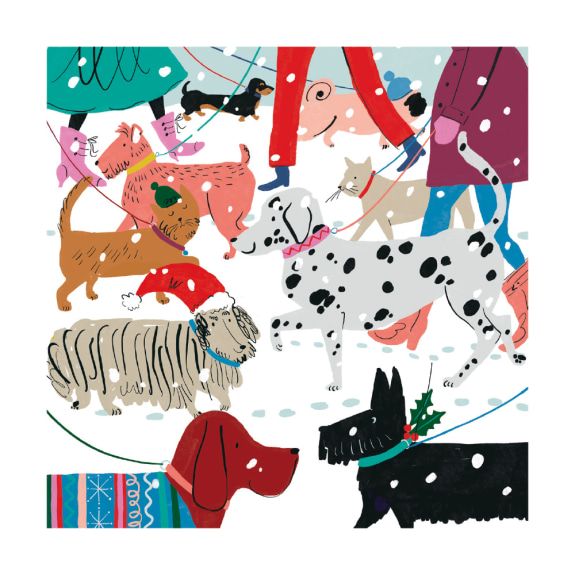 'Snowy Paws' by Louise Cunningham (8 pack) (xmg117) NEW (message inside)
