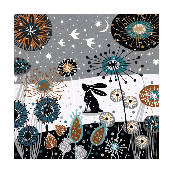 'Snowy Seed Heads' (8 pack) (VX29) (message inside) 