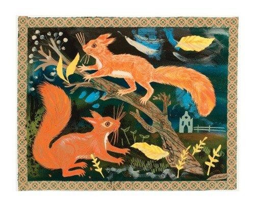 'Squirrels in Parkland' by Mark Hearld (A349) d