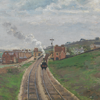 'Lordship Lane Station, Dulwich' 1871 by Camille Pissarro (1830 - 1903) (C619) The Courtauld Collection