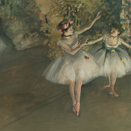 'Two Dancers on a Stage' 1874 by Edgar Degas (1834 - 1917) (C616) The Courtauld Collection