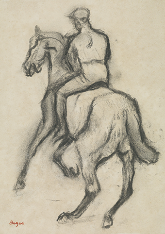 'Jockey on Horseback seen from behind' c1888 by Edgar Degas (1834 - 1917) (C604) The Courtauld Collection