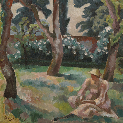 'Orchard, Woman Seated in a Garden' 1912-1914 by Roger Fry (1866 - 1934) (C614) The Courtauld Collection