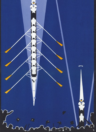 Boat Race, 1923, poster by Charles Paine (V083) 