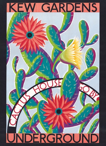 Kew Gardens Cactus House, poster by Kraber, 1935 (V085) *