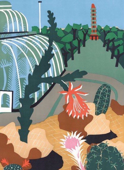 Kew Gardens by Edward Bawden, 1939 Transport for London (V171) 