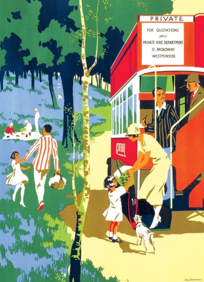 Summer outings by private bus by Verney L Danvers, 1925 Transport for London (V183) 