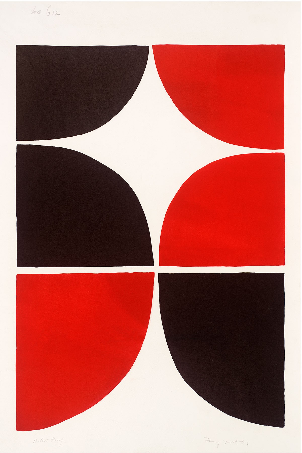  'Red and Black Solid' (1967-8) by Terry Frost (Print)