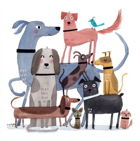 'Pup Meet Up' by Terry Runyan (T137) NEW