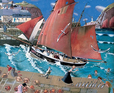  'The Cornish Harbour' by Richard Adams (Print)
