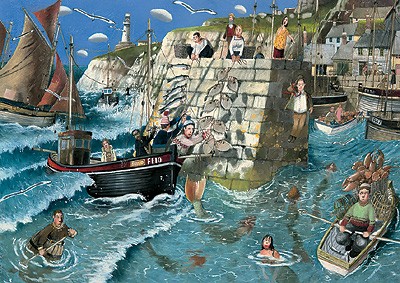  'The Harbour Wall' by Richard Adams (Print)