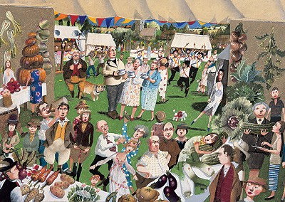  'The Vegetable Tent' by Richard Adams (Print)