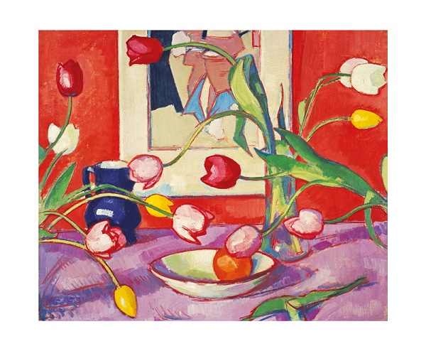 'Tulips - The Blue Jug' by Samuel John Peploe (1871 - 1935) (A962)